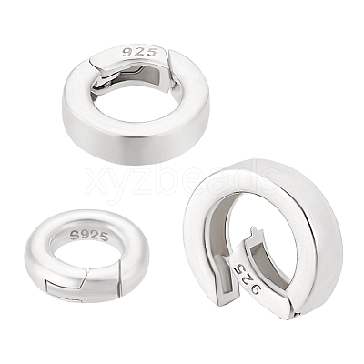 3Pcs 3 Styles 925 Sterling Silver Spring Gate Clasps STER-PH0003-25-1