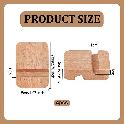 4Pcs Wood Embroidery Hoop Easels ODIS-WH0331-02B-1