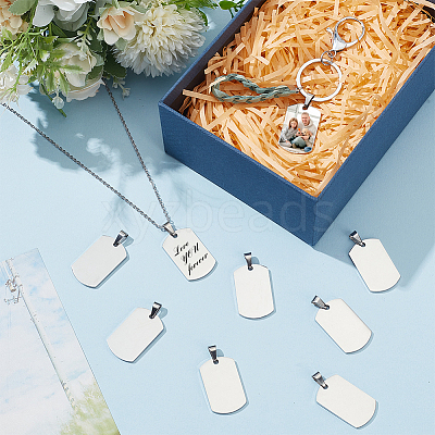 25Pcs 304 Stainless Steel Stamping Blank Tag Pendants STAS-BC0003-81-1