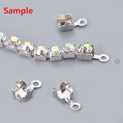 Brass Cup Chain Ends X-KK-E446-05-1