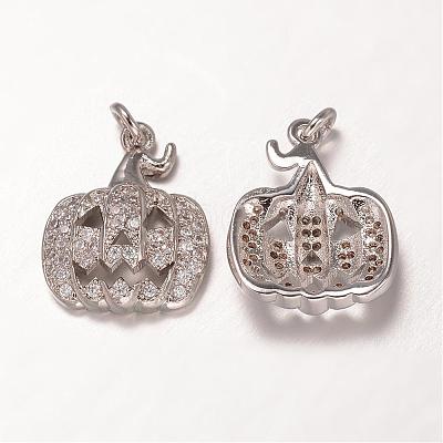 Halloween Brass Cubic Zirconia Pendants ZIRC-K026-06P-NR-1