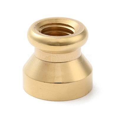 Golden Plated Round Shaped Wax Seal Brass Stamp Head STAM-K002-01G-04-1