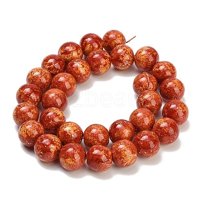 Baking Paint Glass Beads Strands GL-CBA8F4B-02G-1