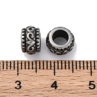 304 Stainless Steel European Beads STAS-D301-04AS-1