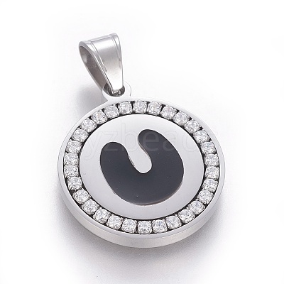 304 Stainless Steel Enamel Pendants STAS-E439-90U-P-1