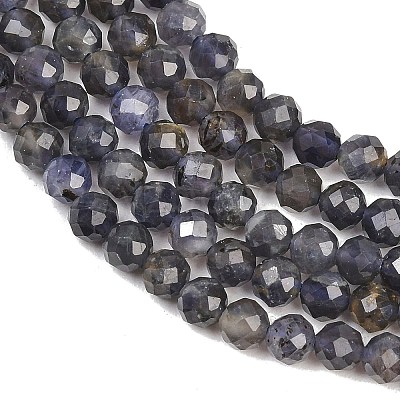 Natural Iolite Beads Strands G-RM250101-D7-1