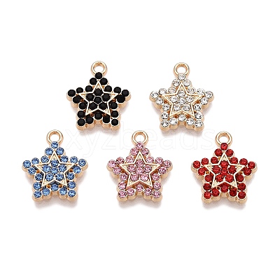 Rack Plating Alloy Pendants FIND-N005-22G-1