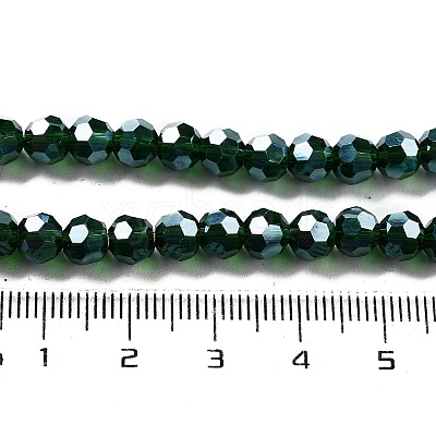 Electroplate Transparent Glass Beads Strands EGLA-A035-T6mm-A10-1