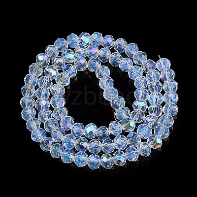 Electroplate Glass Beads Strands X-EGLA-A044-J6mm-L06-1