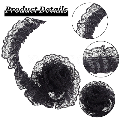 20M Polyester Pleated Lace Trim OCOR-HY0001-20B-1