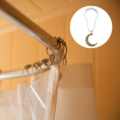 1 Set Iron Shower Curtain Rings HJEW-FH0001-45-1