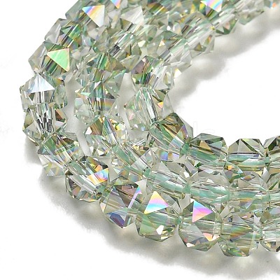 Electroplate Glass Beads Strands GLAA-Q105-02-05-1
