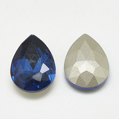 Pointed Back Glass Rhinestone Cabochons RGLA-T081-10x14mm-13-1