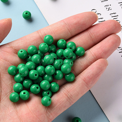 Opaque Acrylic Beads X-MACR-S370-C8mm-24-1