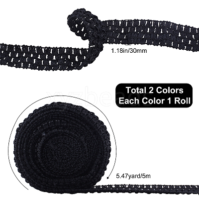 10m 2 Colors Elastic Polyester Baby Headbands OHAR-GF0001-05-1