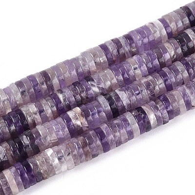 Natural Amethyst Beads Strands G-T142-6mm-12-1