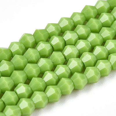 Opaque Solid Color Imitation Jade Glass Beads Strands EGLA-A039-P2mm-D21-1