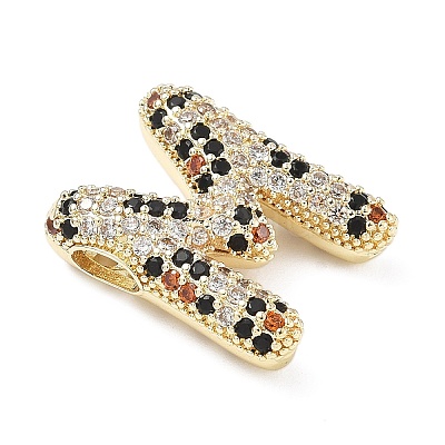 Brass Micro Pave Cubic Zirconia Pendants KK-Z108-02G-M-1