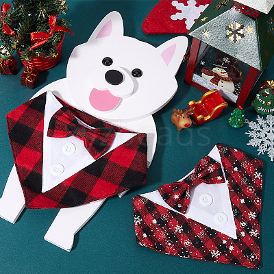 2Pcs 2 Styles Polyester Pet Handkerchi AJEW-CP0008-69B-1