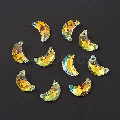 Electroplate Transparent Glass Pendants GLAA-A008-10A-1