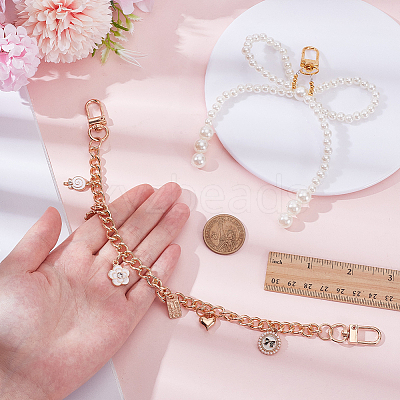 1Pc Alloy Enamel Lollipop Flower Heart Charm Purse Decorative Chains PURS-CL0001-25-1