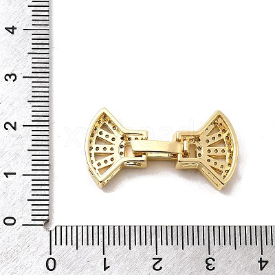 Brass Micro Pave Clear Cubic Zirconia Watch Band Clasps KK-A266-22G-1