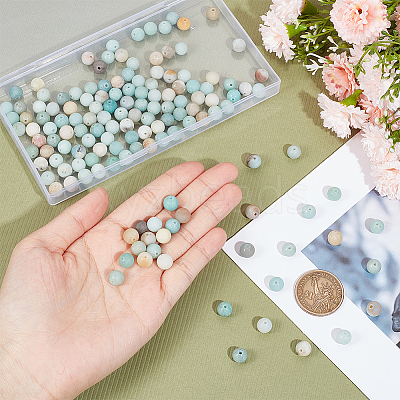4 Strands Natural Flower Amazonite Beads Strands G-NB0005-09B-1