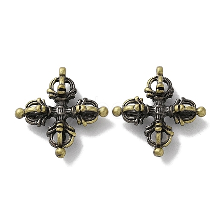 Tibetan Style Brass Pendants KK-M284-27A-AB-1