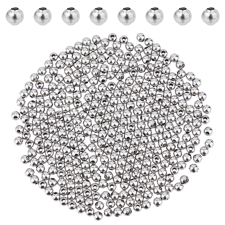 DICOSMETIC 304 Stainless Steel Round Seamed Beads STAS-DC0015-81A-1