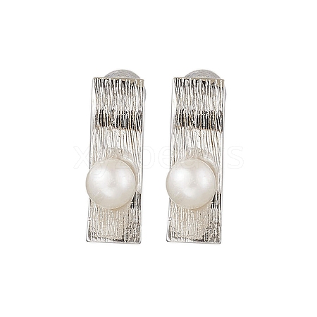 Natural Pearl Ear Studs EJEW-P286-48P-1