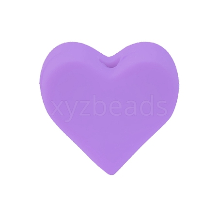 Heart Food Grade Silicone Beads PW-WG48962-20-1