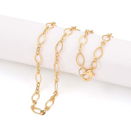 Brass Cable Chains Necklace Making X-MAK-S072-16A-G-1