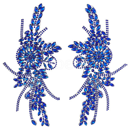 Flower Resin Rhinestone Decorative Corsages for Clothing Accessories PATC-WH0021-064D-1