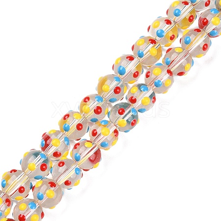 Handmade Bumpy Lampwork Beads Strands LAMP-F032-03B-1