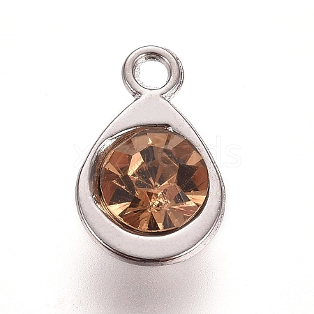 Faceted Glass Charms RGLA-TAC0001-01I-1