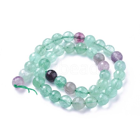 Natural Fluorite Beads Strands G-P430-17-D-1