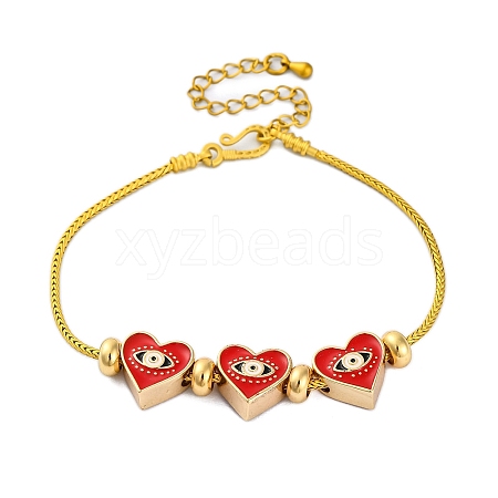 Brass European Bracelets BJEW-C080-04G-08-1