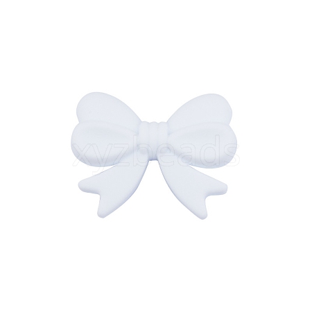 Bowknot Food Grade Silicone Beads PW-WG39907-08-1