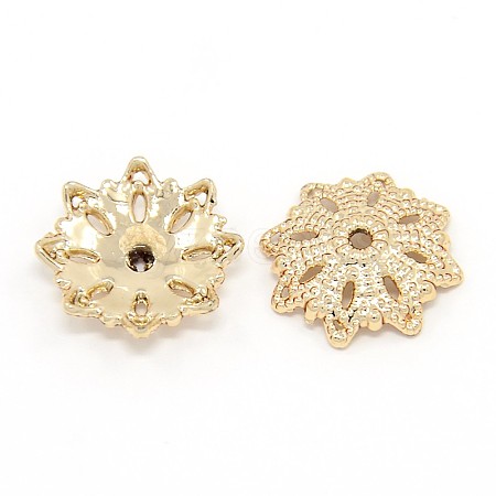 Alloy Filigree Flower Bead Caps PALLOY-J218-030G-1