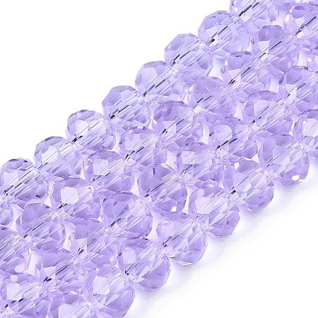 Transparent Glass Beads Strands GLAA-T023-8mm-B01-1