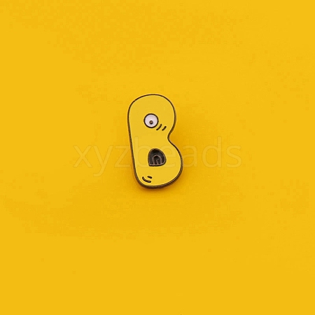 Letter Alloy Enamel Brooches PW-WG3ADD6-02-1