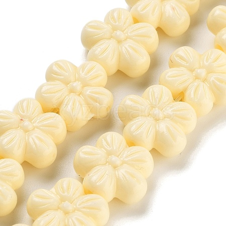 Synthetic Coral Carved Beads Strands CORA-B001-03-1