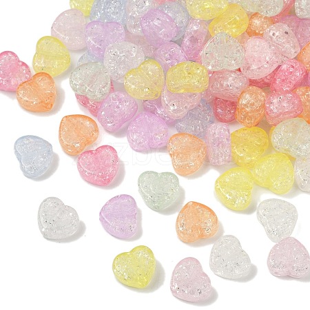 Transparent Crackle Acrylic Beads OACR-B031-07-1