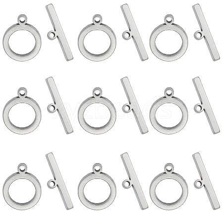 SUNNYCLUE 25Pcs 201 Stainless Steel Toggle Clasps STAS-SC0006-74-1