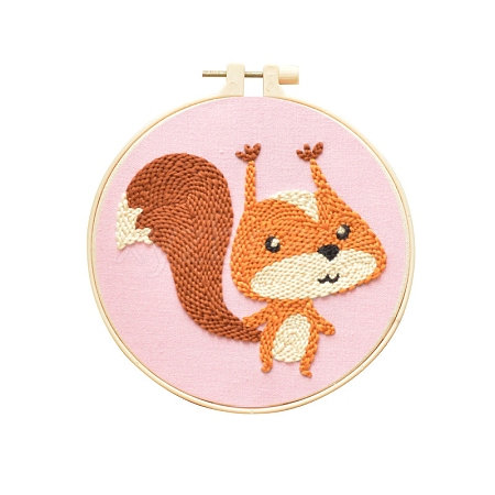 Animal Theme DIY Display Decoration Punch Embroidery Beginner Kit SENE-PW0003-073P-1