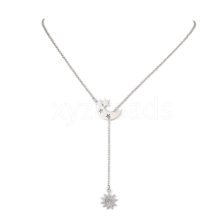 Non-Tarnish 304 Stainless Cable Chain Necklaces NJEW-JN04792-1