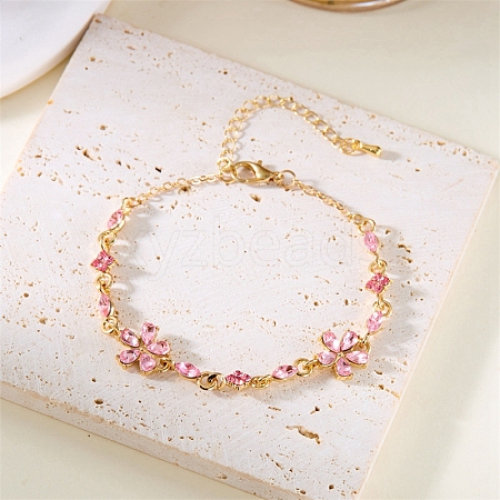 Alloy Link Chain Bracelets for Women PW-WG75AB3-02-1