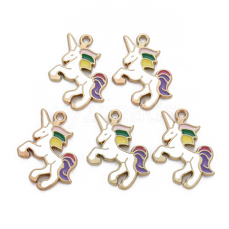 Alloy Enamel Pendants ENAM-N055-024A-NR-1