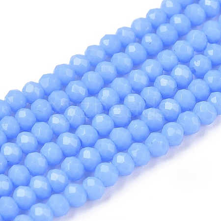 Opaque Solid Color Imitation Jade Glass Beads Strands EGLA-A044-P1mm-D17-1