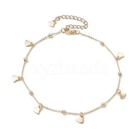 Brass Cable Chain Anklets AJEW-AN00601-02-1